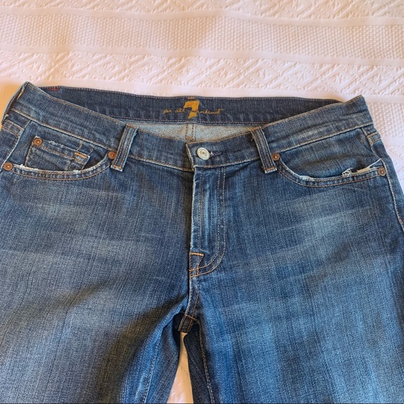 7 For All Mankind Bootcut Blue Jeans Size 31 - Picture 4 of 9